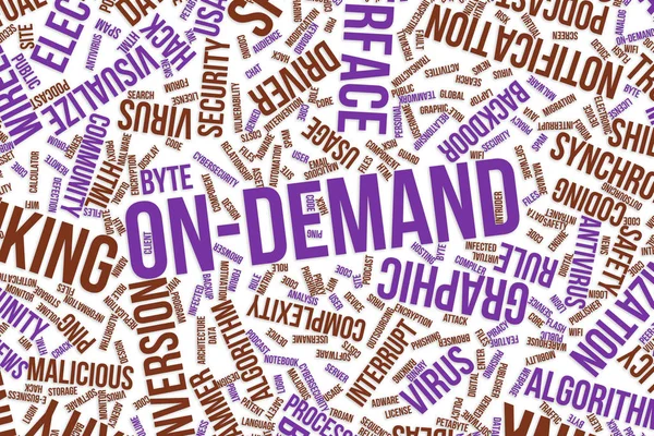 On-demand, conceptual word cloud for business, information techn