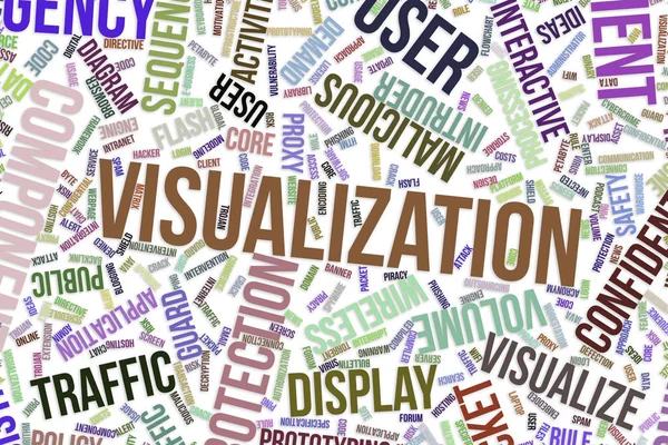 Візуалізація, концептуальна хмара слів для бізнесу, інформація t — стокове фото
