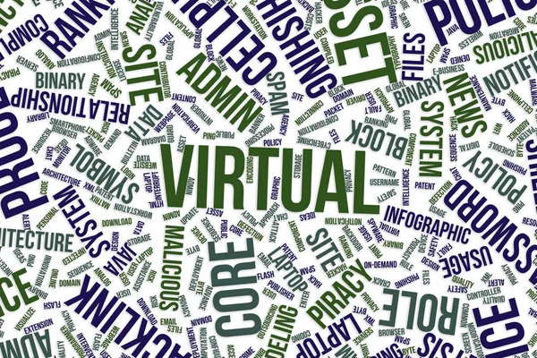 Nube de palabras conceptual virtual para negocios, tecnología de la información —  Fotos de Stock