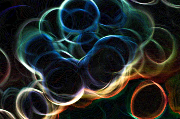 Neon abstrakt, mörka & färgglada, wave & linje. — Stockfoto