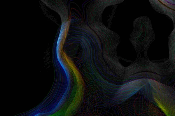 Неон Мбаппе, темный и цветной, волна и линия . — стоковое фото