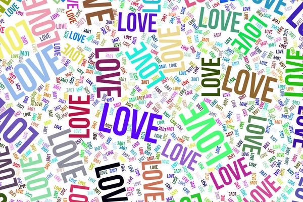 Nube conceptual de palabras de amor para página web, textura o fondo f — Foto de Stock