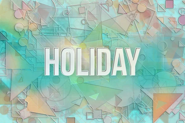 Vakantie, reizen & vakantie conceptuele woorden met gekleurde & embos — Stockfoto