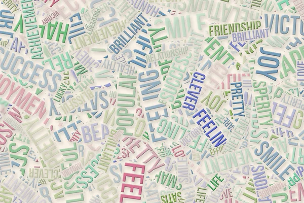 Happy word cloud, entreprise — Photo