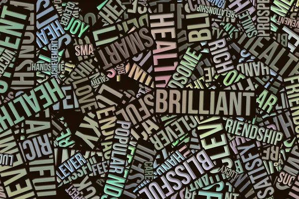 Happy word cloud, entreprise — Photo