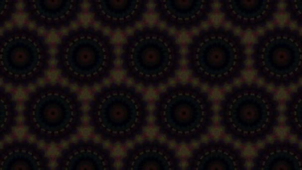 Virtual Kaleidoscope Sequence Patterns Infinity Seamless Loop Abstract Neon Style — Stock Video