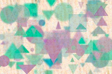 Soyut kavramsal model şekli. Random, dijital, yumuşak ve trian