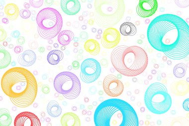 Soyut kavramsal model daire veya elips. Şekil, kabarcıklar,