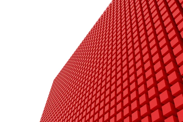 Перспективный вид кубов или коробок красного цвета. Форма, похлопывание — стоковое фото