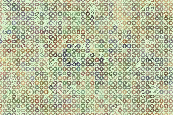 抽象的な幾何学的な楕円形・混合パターン、カラフルな & の芸術 — ストックベクタ