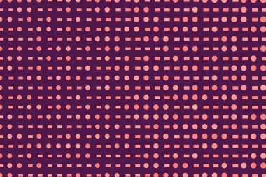 Soyut geometrik elips ve kare kutu desen, renkli ve arti