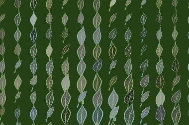 Soyut geometrik yaprakları desen, renkli ve sanatsal f çizimi