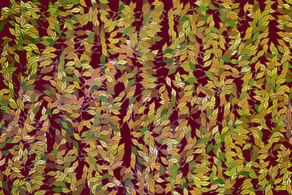 Fondo abstracto hojas patrón de dibujo para el diseño. Textura , — Vector de stock