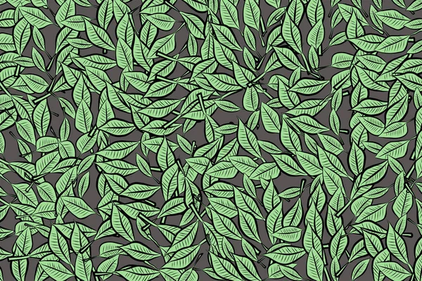 Farbe abstrakt Blätter Zeichnung Muster generative Kunst Hintergrund. — Stockvektor