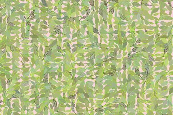 Fondo abstracto hojas patrón de dibujo para el diseño. Efecto, t — Vector de stock