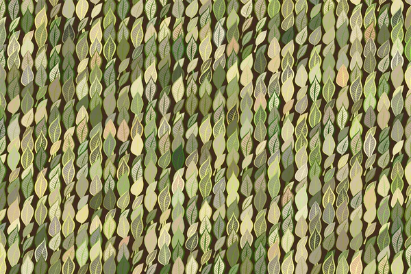 Abstract gekleurde bladeren tekening vorm patroon. Digitale, te dekken, c — Stockvector