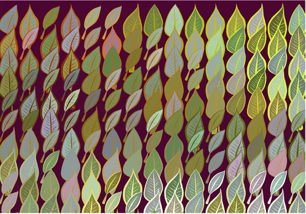 Forma del dibujo de las hojas, patrón de fondo abstracto. Cubierta, vec — Archivo Imágenes Vectoriales