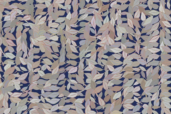 Abstrato padrão de desenho folhas conceituais. Cor, gráfico, vecto — Vetor de Stock