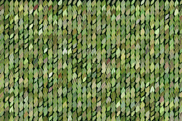 Abstract gekleurde bladeren tekening vorm patroon. Wit, achtergrond, — Stockvector