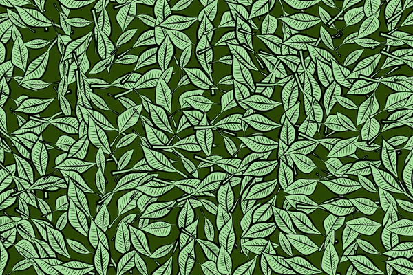 현대 기하학 나뭇잎 그리기 배경 패턴 추상. W — 스톡 벡터