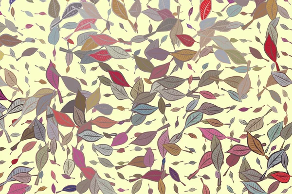 Abstrato colorido folhas desenho forma padrão. Telha, tela, geo — Vetor de Stock