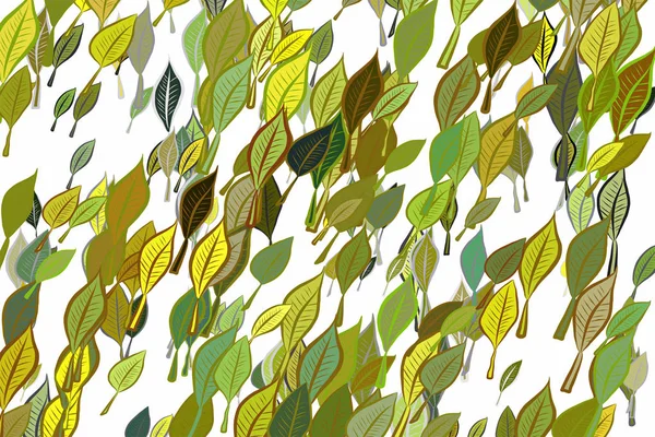Hintergrund abstrakte Blätter Zeichnungsmuster für Design. chaotisch, ba — Stockvektor