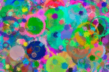 Rasgele çember, elips veya kabarcık şekli. Dijital, generatif, can