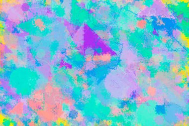 Rasgele daire, kare. Yüzey, yaratıcı, tuval ve yuvarlak.