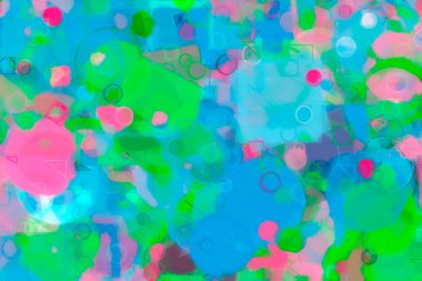 Random circle, square & rectangle shape. Stroke, brushed, old & 