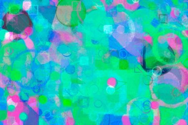 Rasgele daire, kare ve dikdörtgen şekli. Eski, yuvarlak, çizim ve b