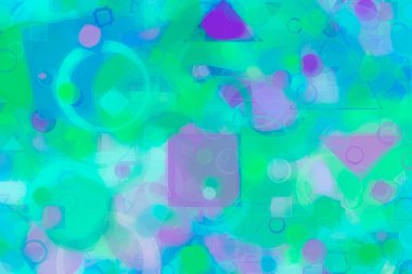 Rasgele daire, kare ve dikdörtgen şekli. Kat, fırça, desen