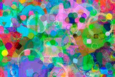 Rasgele daire, kare ve dikdörtgen şekli. Eski, kabarcık, kapak ve dr