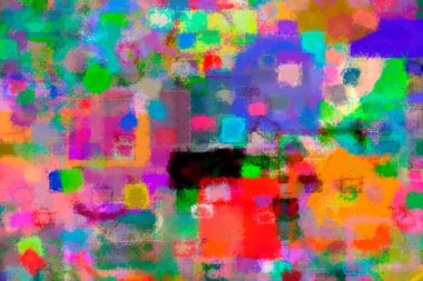 Rasgele kare ve dikdörtgen şekil, web için dijital generatif sanat 