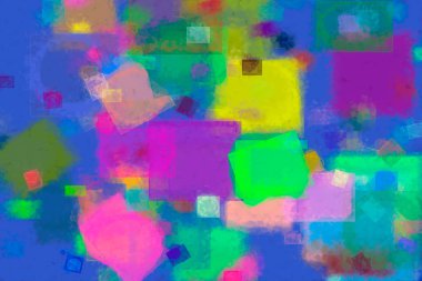 Rasgele kare ve dikdörtgen şekil, web için dijital generatif sanat 