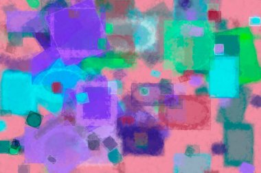 Rasgele kare ve dikdörtgen şekil, web için dijital generatif sanat 