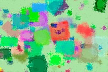 Rasgele kare ve dikdörtgen şekil, web için dijital generatif sanat 