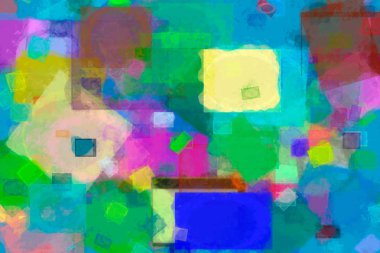 Rasgele kare ve dikdörtgen şekil, web için dijital generatif sanat 