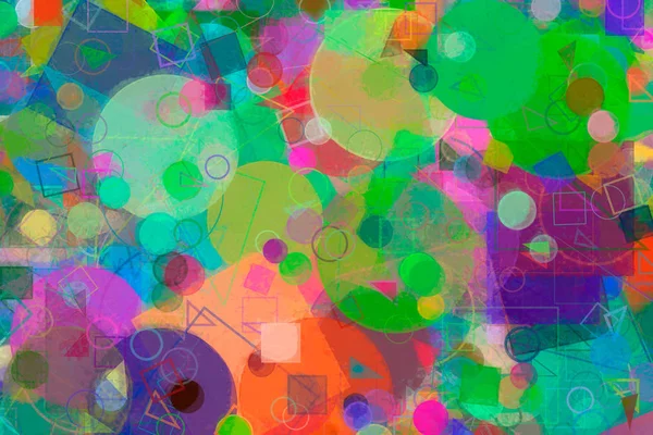 Rasgele daire, kare ve dikdörtgen şekli. Geometrik, oval, painti