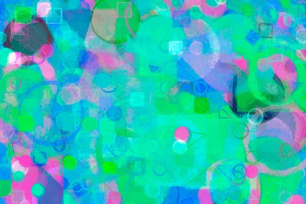 Rasgele daire, kare ve dikdörtgen şekli. Eski, yuvarlak, çizim ve b