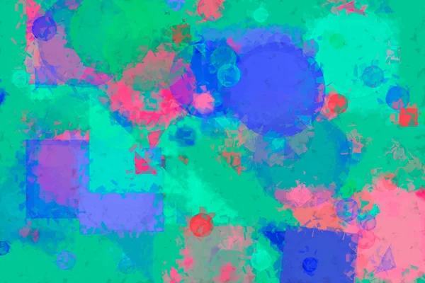 Rasgele daire, kare ve dikdörtgen şekli. Modern, etkisi, moda