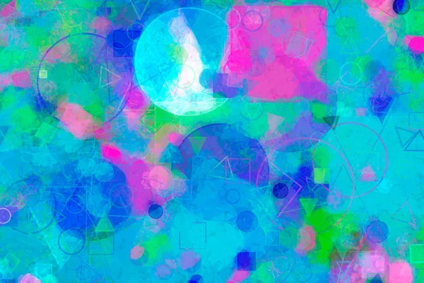 Rasgele daire, kare ve dikdörtgen şekli. Fırça, sanat eserleri, wallp