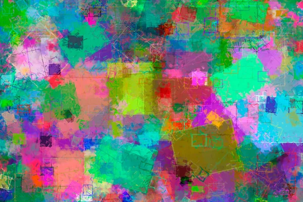 Rasgele kare ve dikdörtgen şekil, web için dijital generatif sanat 