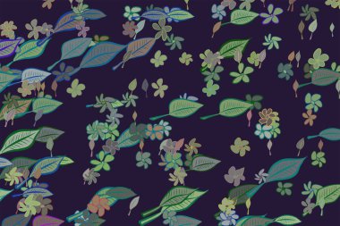 Yaprak ve çiçek çizimleri. Çizilmiş, hazır, vektör ve kazmak