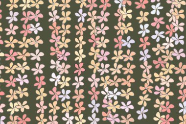 Renk çiçek illüstrasyonlar arka plan, elle çizilmiş. Ayrıntılar, karışıklık