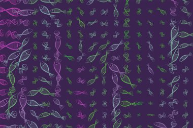 Soyut çizimler balık, kavramsal model. Yaratıcı, sh