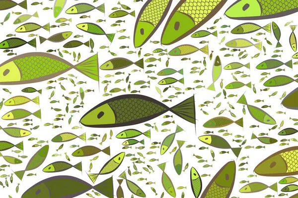 Illustrations de poissons. Créatif, vectoriel, effet & couverture . — Image vectorielle
