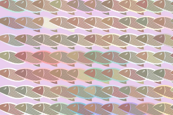 물고기의 삽화입니다. 수 중, 표면, 효과 및 디지털. — 스톡 벡터