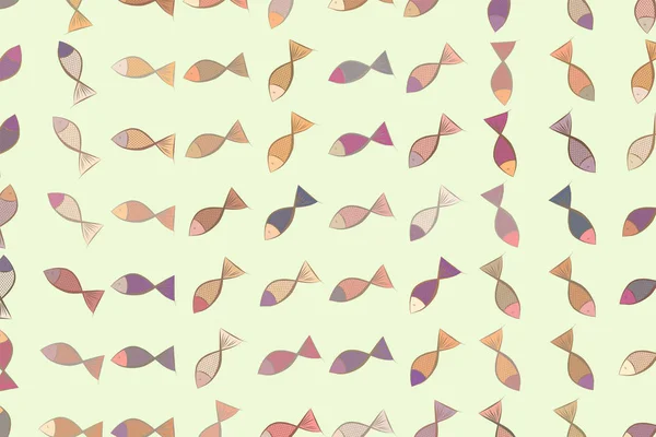 Ilustraciones de peces. Forma, salvaje, dibujos animados y decoración . — Vector de stock