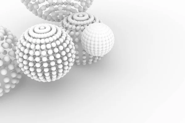 Esferas, estilo moderno suave fundo branco e cinza. Linha, digita — Fotografia de Stock