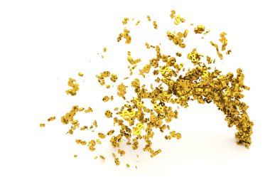 Kat, modern s altın para veya dolar işareti akışından demet
